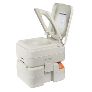“Portable Flushing Toilet – Indoor/Outdoor Use (5.3 Gallon) | Ideal for Elderly, Patients, Campers & Travelers”